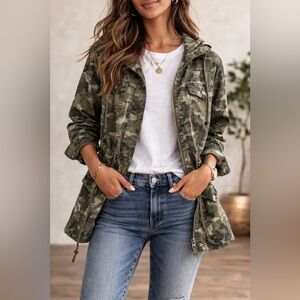 Eddie Bauer Green Camo Jacket